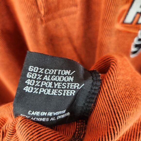 Vintage The Coolest Game Philadelphia Flyers Striped SS Polo Shirt Large - Picture 7 of 9